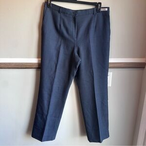 Pendleton Petite Virgin Wool Trousers Pants Pleated Blue Houndstooth​